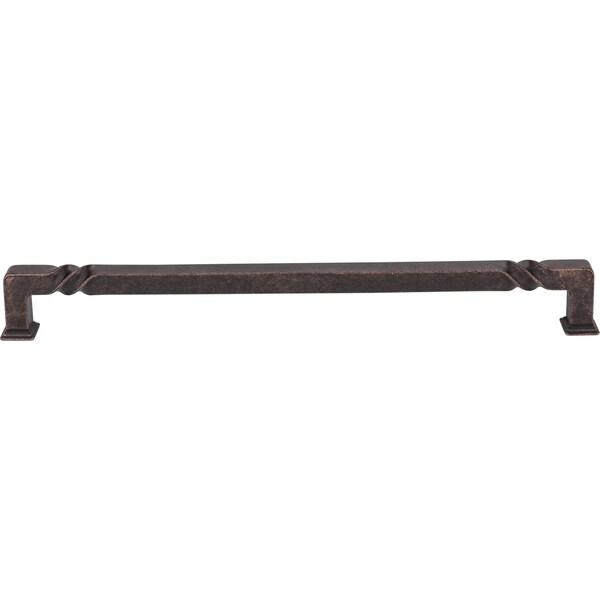12 Center-to-Center Distressed Oil Rubbed Bronze Rustic Twist Tahoe Appliance Handle